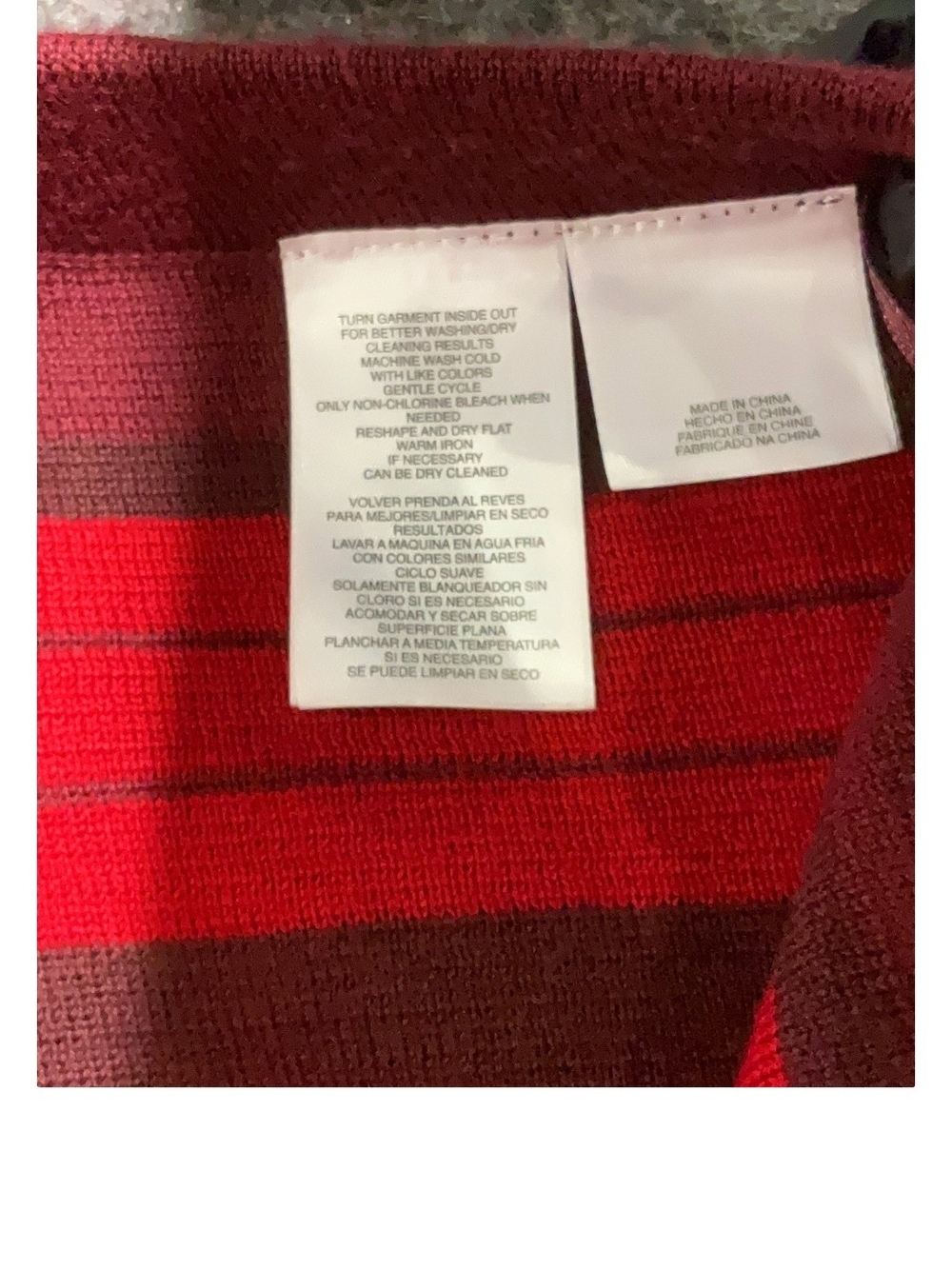 Anne Klein Maroon and Red Striped Skirt Set Sz XL - Picture 8 of 16